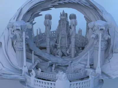 Ancient Oracle of Delphi cave  3D model