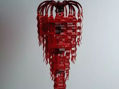 Flame Chandelier by Iris Cristal 3D model