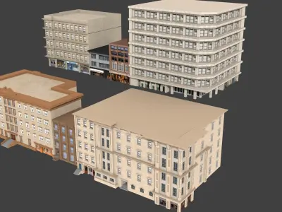 7 street building  3D model