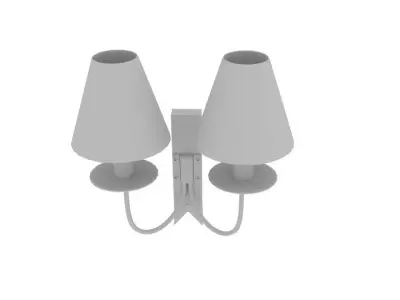 Double Cottage Wall Light Low-poly 3D model