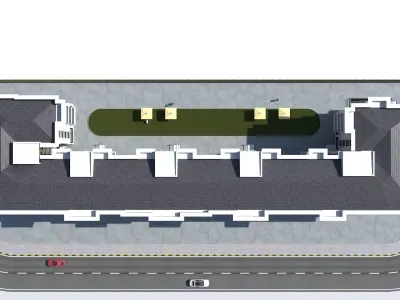 Building Model apartment with courtyard 3D model