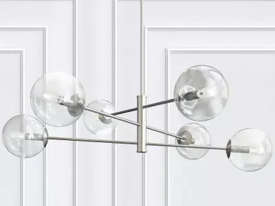 COURCELETTE four spheres hanging from ceiling 3D model
