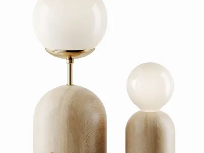 Handturned Maple Domos Lamp from Cofield 3D model