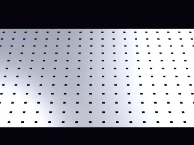 Perforated panel with 4 percent opening 25O109 3D model