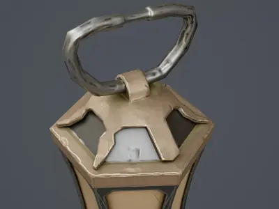 Stylized Lantern Game Ready Model Low-poly 3D model