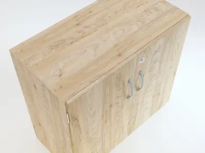 Wooden Cabinet 4 3D model