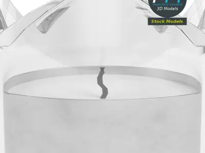 Glass candle holder 3D model