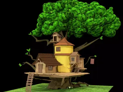 Treehouse tree house 3D model