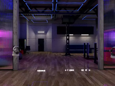 VR Park attraction interior 3ds max vray corona Scene Low-poly 3D model