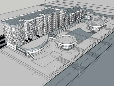 Residential Exterior 3D Sketchup Model and Lumion 12 File  3D model