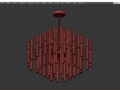 Luxxu Waterfall Round suspension Low-poly 3D model