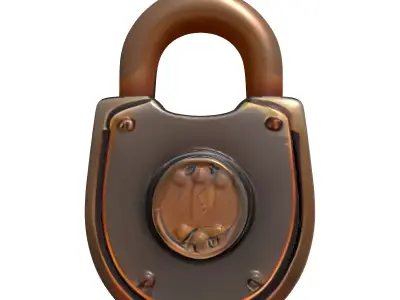Vintage Rusty Padlock 3D Model Low-poly 3D model