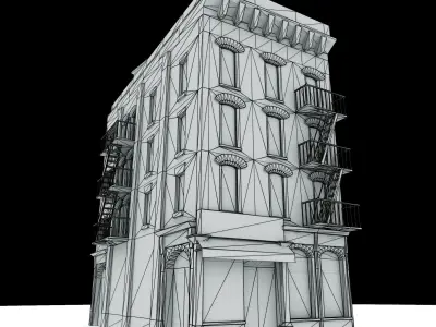 Nyc Building 02 Type 2 Low-poly 3D model