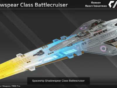 Korkov Heavy Industries Spaceship Collection 3D Model Pack