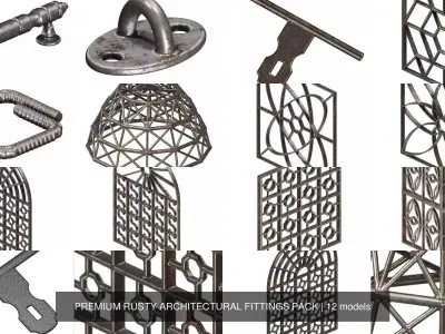 PREMIUM RUSTY ARCHITECTURAL FITTINGS PACK