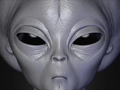 Realistic Alien 3 Sculpt 3D model