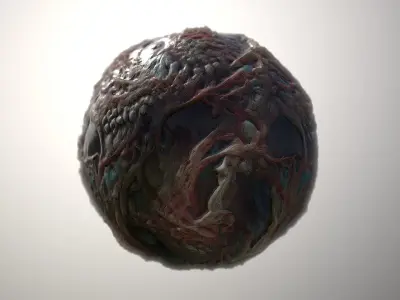 Material Skin Monster 17 Seamless PBR Texture Texture