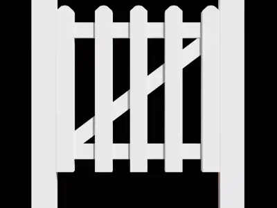 SMALL WOODEN GATE FENCE SCALE 1-87 and 1-1 3D print model