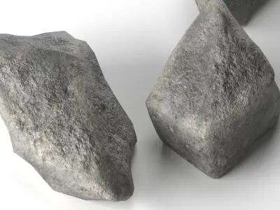 Stones Pack v1   Low-poly 3D model
