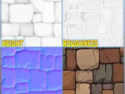 Stylized Stone Floor Seamless Texture Texture 16