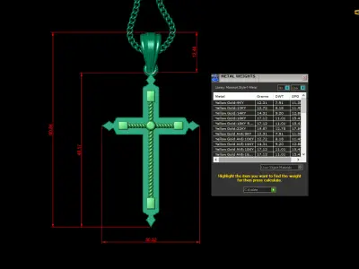 Cross Light Gold 4CP065 3DM STL 3D print model