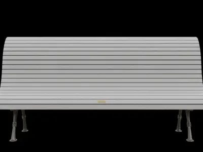 park bench 2k PBR low-poly Low-poly 3D model
