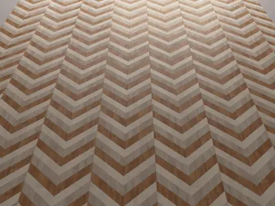 wood floor 4 types 3D model