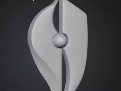 Angel vs Shadow Pendant   Sculptural 3D Printable Model 3D print model