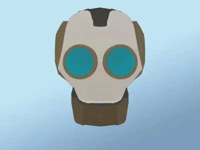 Steampunk Robot Low-poly 3D model