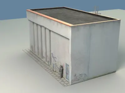 Workshop building model 3D model