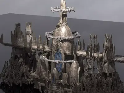 Ancient Mesopotamia bridge way 3D model