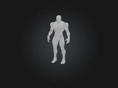 Realistic Robot Model Low-poly 3D model