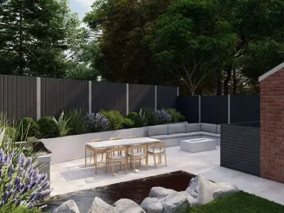 Garden Landscape 3D Model - SketchUp and Lumion Scene  3D model