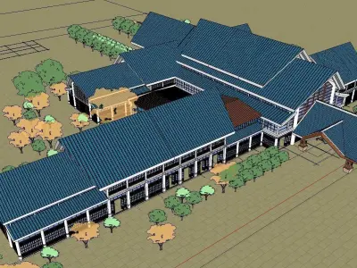 vacation spot-Resort-Fashion Leisure Hotel-0124 3D model
