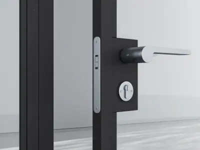 Aluminium door 217 3D model