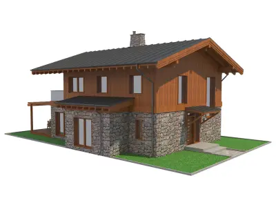 Chalet House 4 3D model