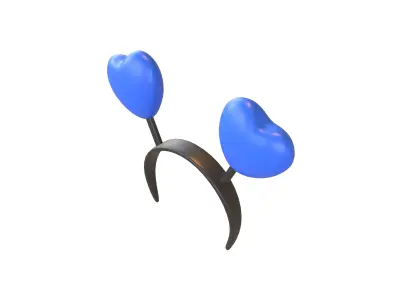 Heart Headband v1 004 Low-poly 3D model
