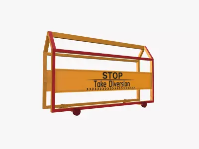 Traffic barricade 3D model