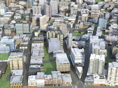 City 69 Low-poly 3D model