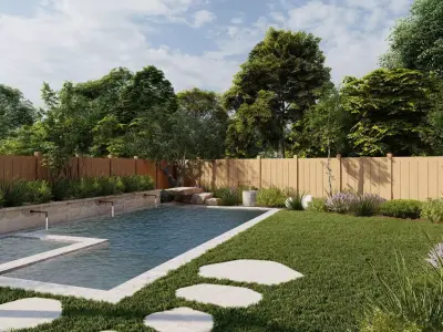 Garden Landscape 3D Model - SketchUp and Lumion  3D model