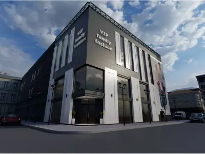 building where hotel is located Low-poly 3D model purchase