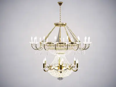  lyustra chandelier classic ready to use   Low-poly 3D model