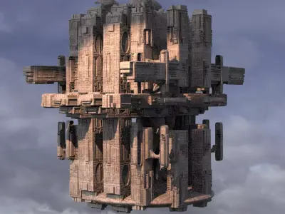 Ancient Maze Ship Kit bash 1  3D model