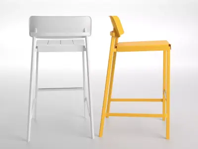 Shine two bar stools 3D model