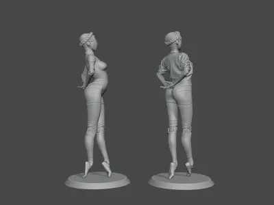 Ballerina Twins Robots 3D print model