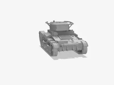 T-26 Mod 1933 - Light tank - 1-100 scale 3D print model