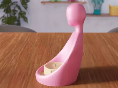 Tea Light Holder Woman - 313 3D print model