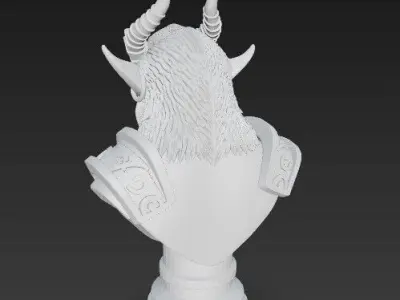 Demon Bust  3D Printable Dark Fantasy Sculpture 3D print model