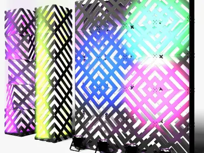 Stage Decor 13 Modular Wall Column 3D model
