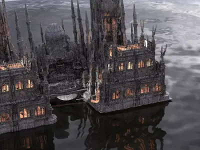 Castle of Dark lord Kit bash 3D model